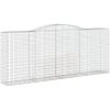 Gabion bågformad 25 st galvaniserat järn vidaXL 400 x 50 x 160/180 cm – miniatyr 3