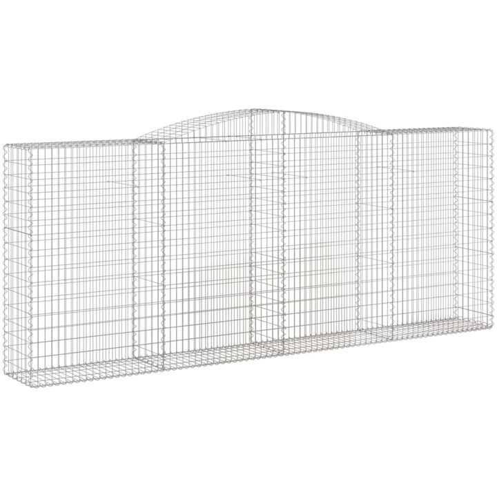Gabion bågformad 25 st galvaniserat järn vidaXL 400 x 50 x 160/180 cm – bild 3