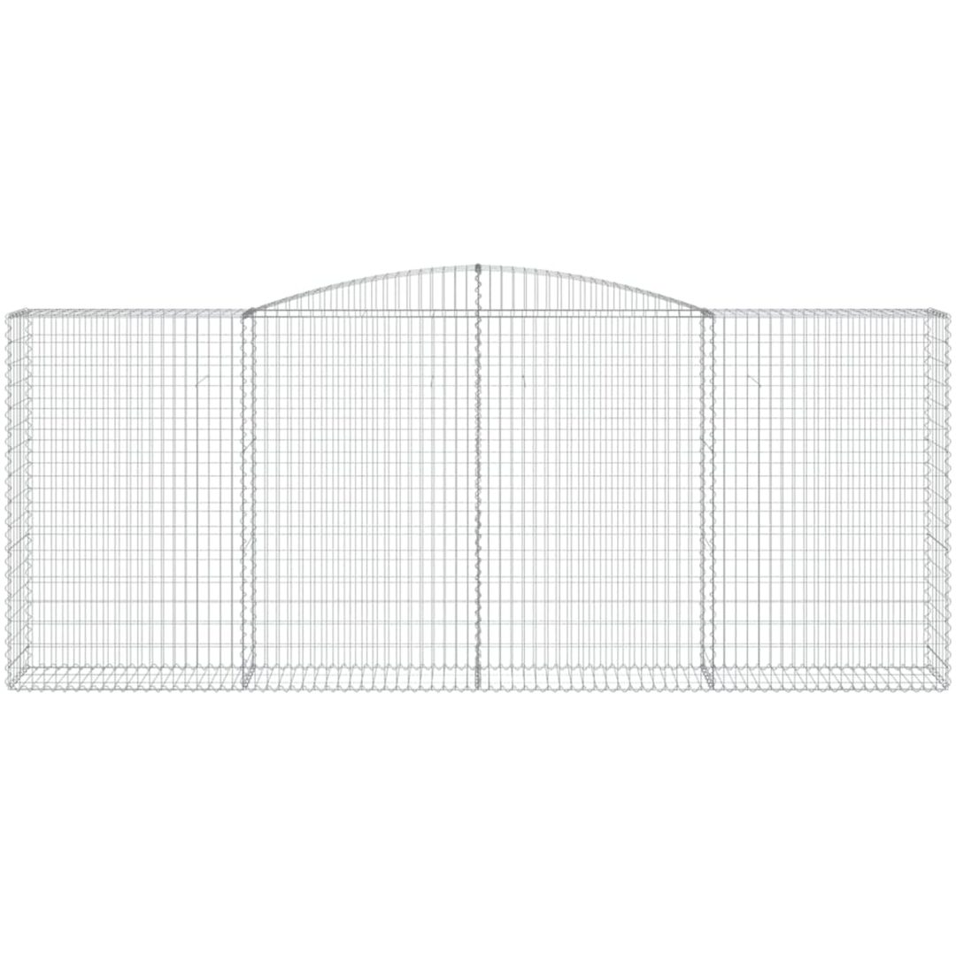 Gabion bågformad 25 st galvaniserat järn vidaXL 400 x 50 x 160/180 cm – bild 4