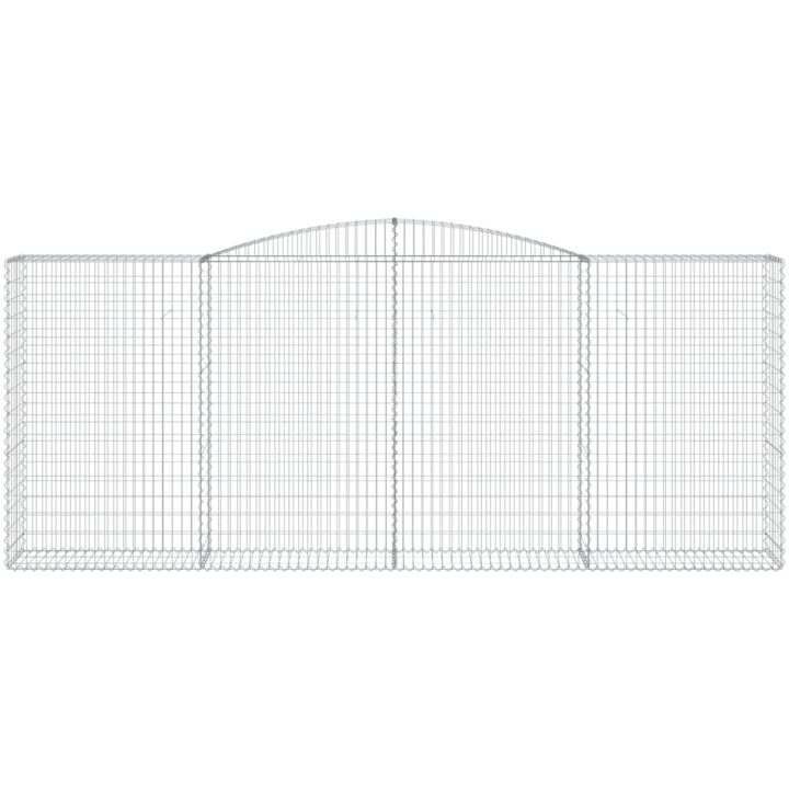 Gabion bågformad 25 st galvaniserat järn vidaXL 400 x 50 x 160/180 cm – bild 4
