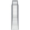 Gabion bågformad 25 st galvaniserat järn vidaXL 400 x 50 x 160/180 cm – miniatyr 5