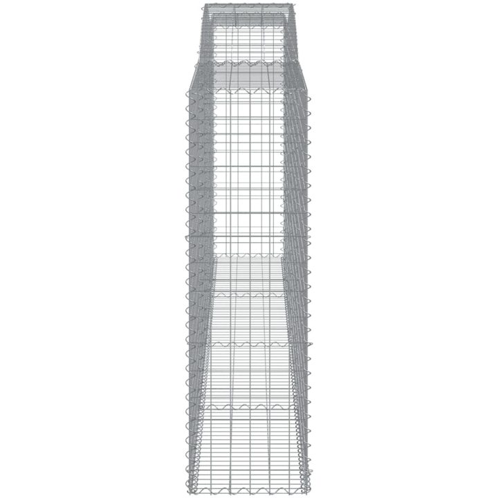 Gabion bågformad 25 st galvaniserat järn vidaXL 400 x 50 x 160/180 cm – bild 5