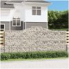 Gabion bågformad 25 st galvaniserat järn vidaXL 400 x 50 x 160/180 cm – miniatyr 1
