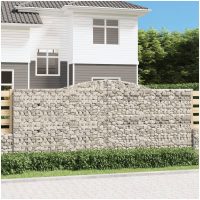 Gabion bågformad 25 st galvaniserat järn vidaXL