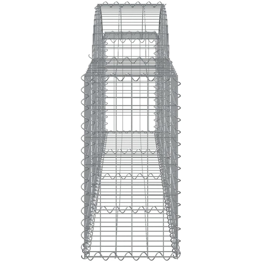 Gabion bågformad 3 st galvaniserat järn vidaXL 200 x 30 x 60/80 cm – bild 5