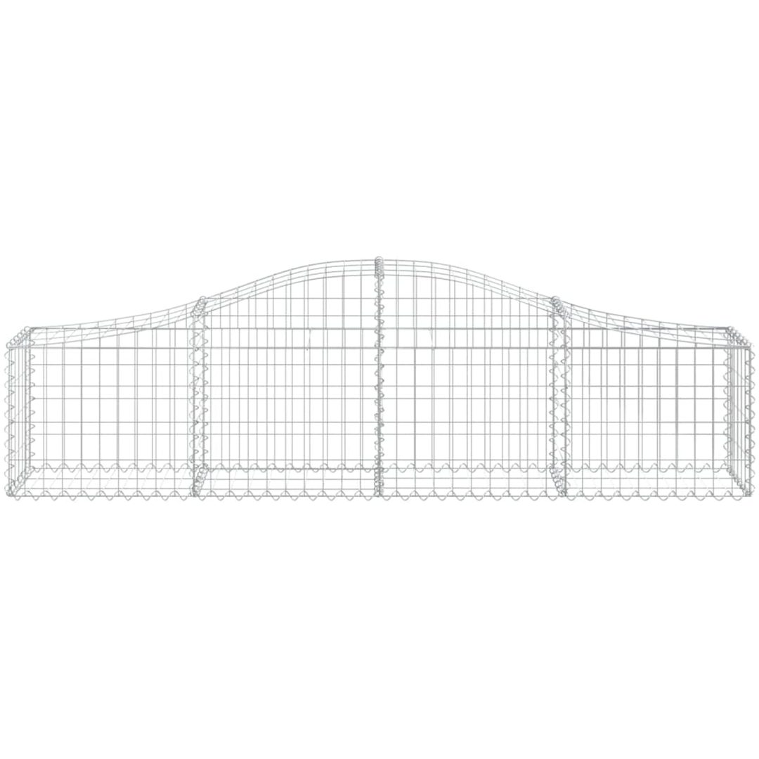 Gabion bågformad 4 st galvaniserat järn vidaXL 200 x 30 x 40/60 cm – bild 4