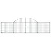 Gabion bågformad 5 st galvaniserat järn vidaXL 200 x 30 x 40/60 cm – miniatyr 4
