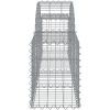 Gabion bågformad 5 st galvaniserat järn vidaXL 200 x 30 x 40/60 cm – miniatyr 5