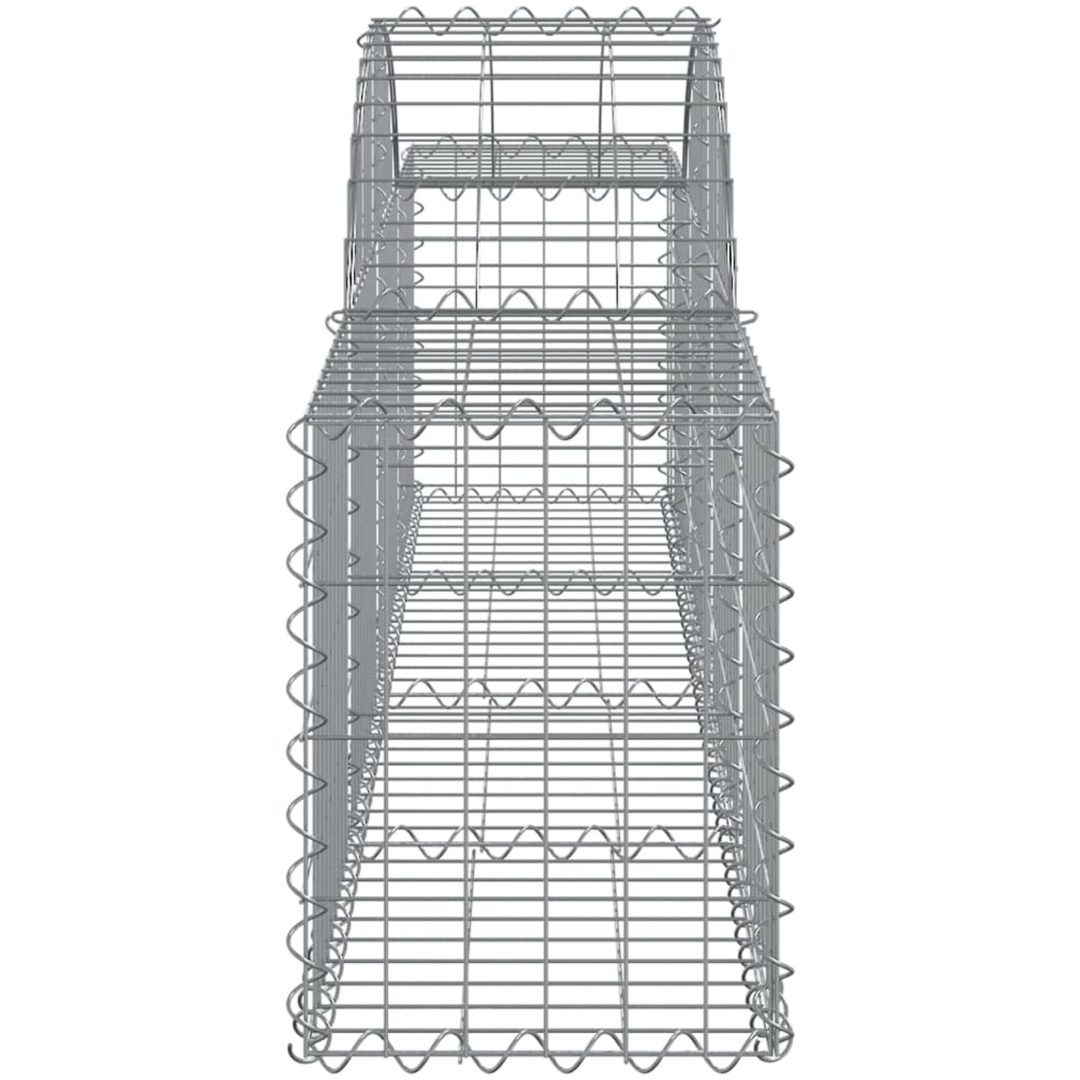 Gabion bågformad 5 st galvaniserat järn vidaXL 200 x 30 x 40/60 cm – bild 5