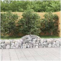 Gabion bågformad 5 st galvaniserat järn vidaXL