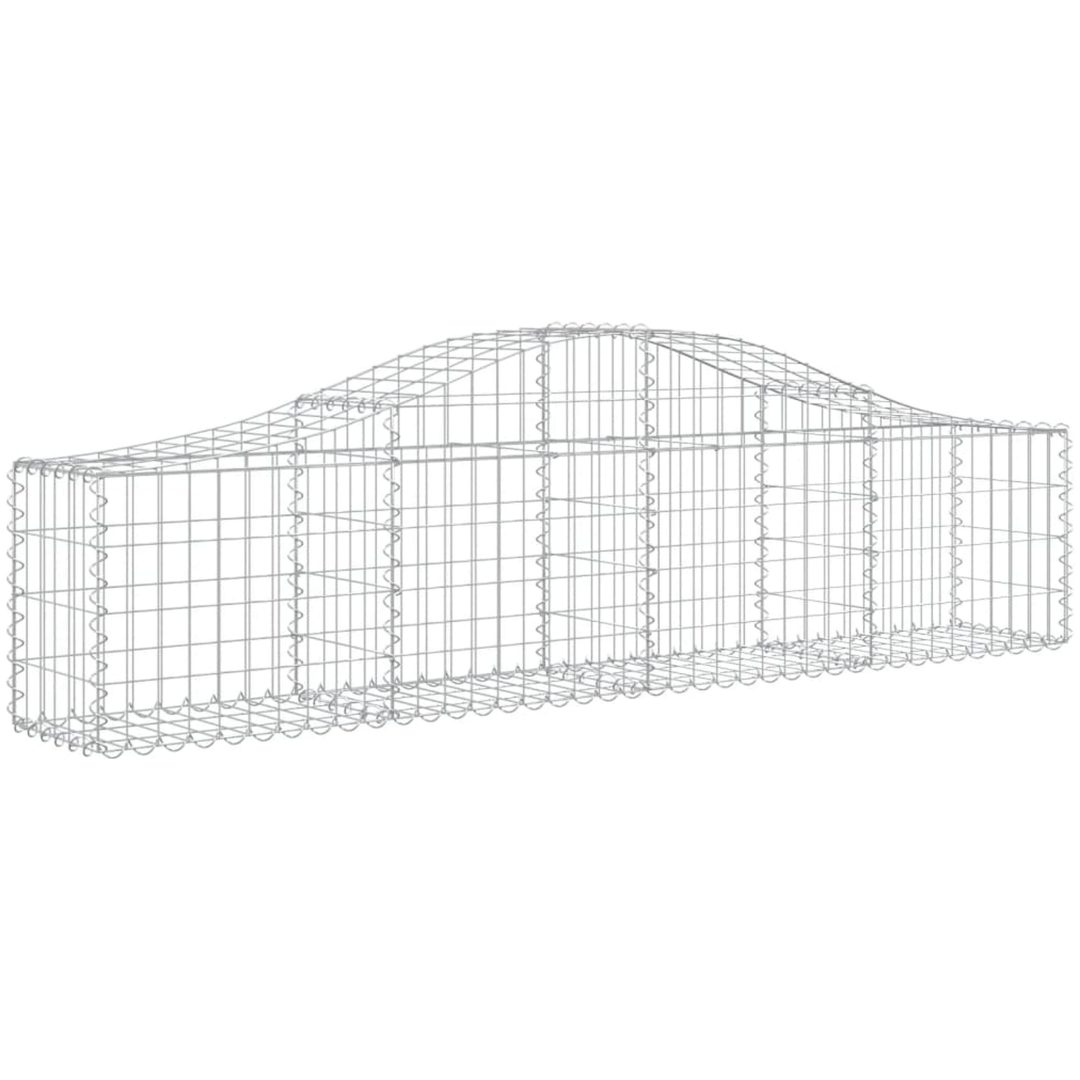 Gabion bågformad 6 st galvaniserat järn vidaXL 200 x 30 x 40/60 cm – bild 3