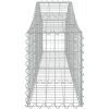 Gabion bågformad 6 st galvaniserat järn vidaXL 200 x 30 x 40/60 cm – miniatyr 5