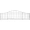 Gabion bågformad 8 st galvaniserat järn vidaXL 200 x 30 x 40/60 cm – miniatyr 4
