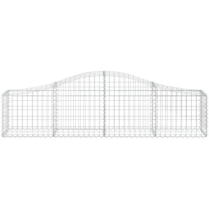 Gabion bågformad 8 st galvaniserat järn vidaXL 200 x 30 x 40/60 cm – bild 4