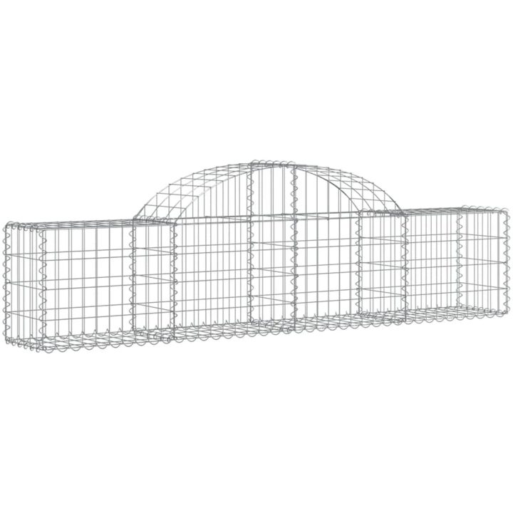 Gabion bågformad 8 st galvaniserat järn vidaXL 200 x 30 x 40/60 cm – bild 3