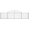 Gabion bågformad 8 st galvaniserat järn vidaXL 200 x 30 x 40/60 cm – miniatyr 4