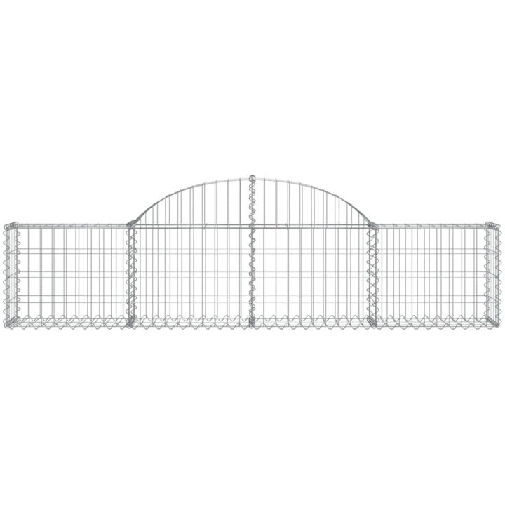 Gabion bågformad 8 st galvaniserat järn vidaXL 200 x 30 x 40/60 cm – bild 4