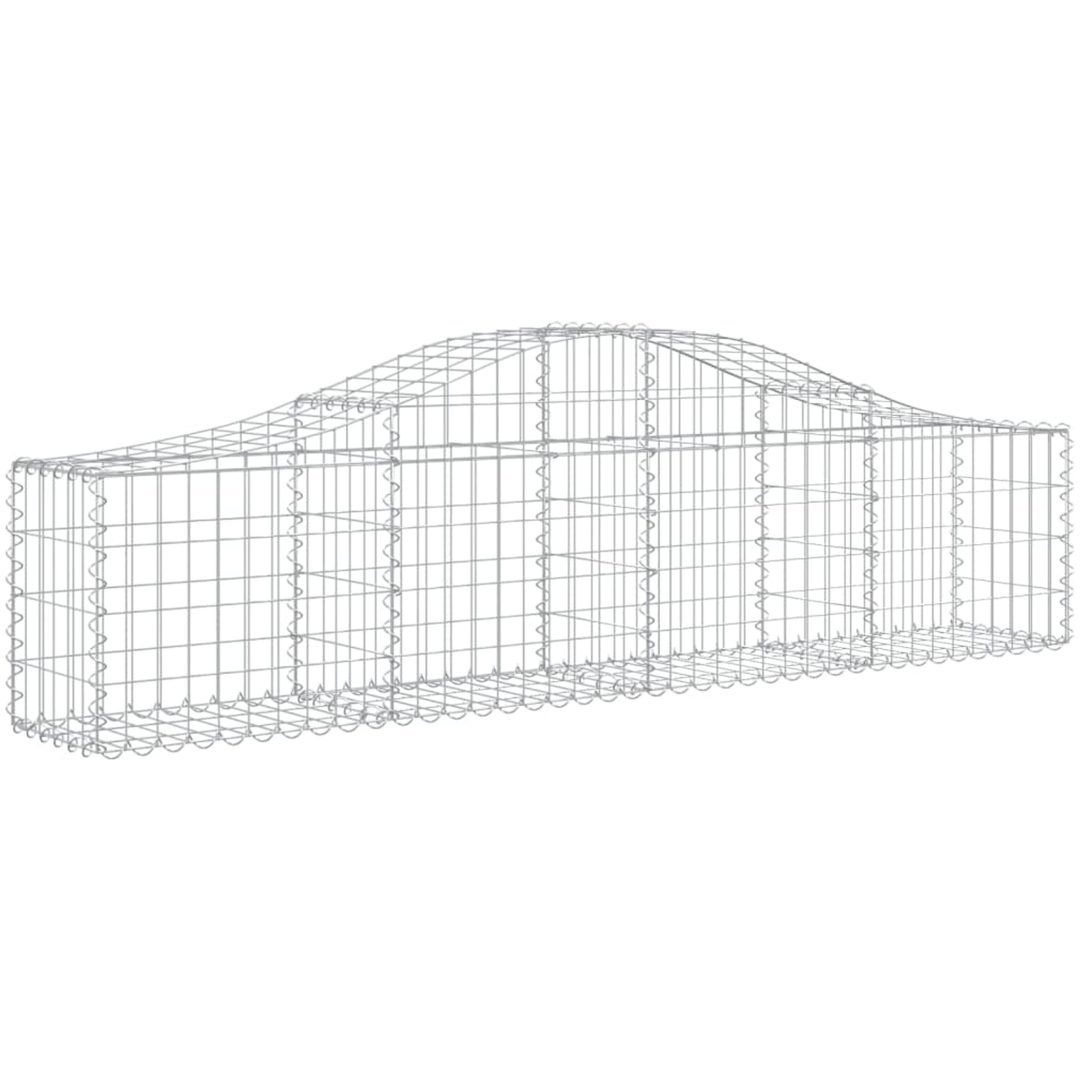 Gabion bågformad 9 st galvaniserat järn vidaXL 200 x 30 x 40/60 cm – bild 3