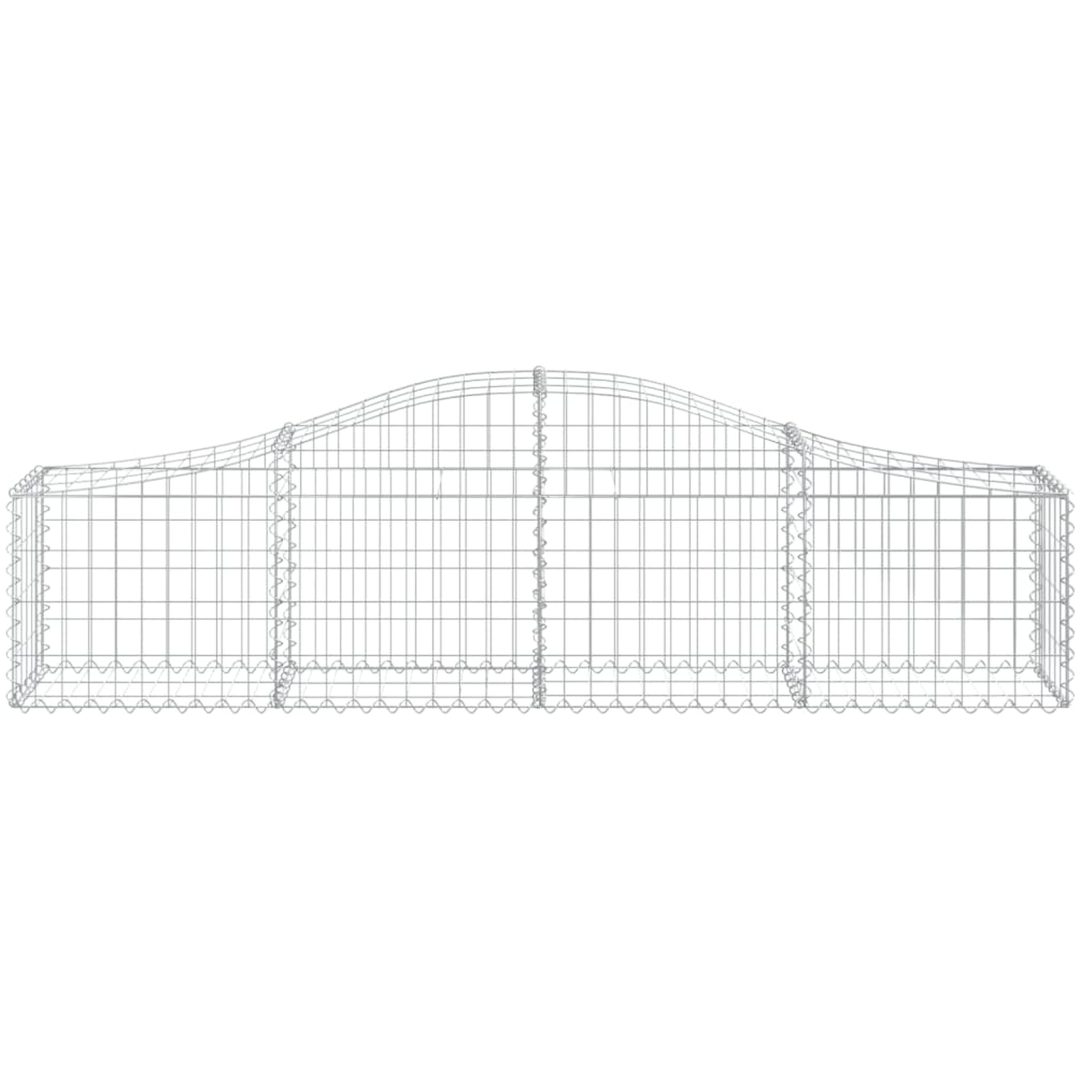 Gabion bågformad 9 st galvaniserat järn vidaXL 200 x 30 x 40/60 cm – bild 4