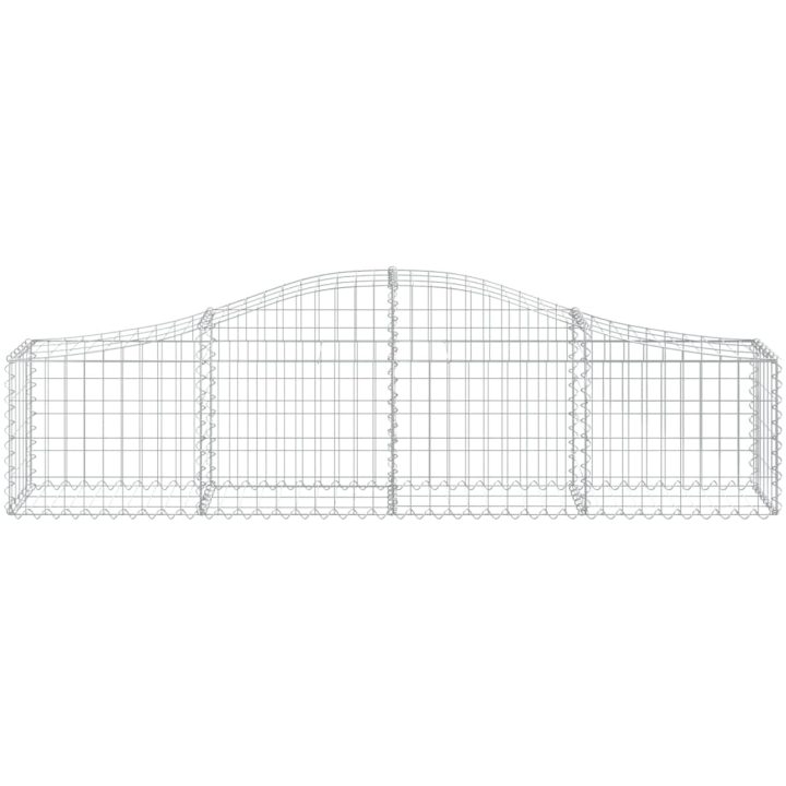 Gabion bågformad 9 st galvaniserat järn vidaXL 200 x 30 x 40/60 cm – bild 4