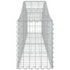 Gabion bågformad 9 st galvaniserat järn vidaXL 200 x 30 x 40/60 cm – miniatyr 5