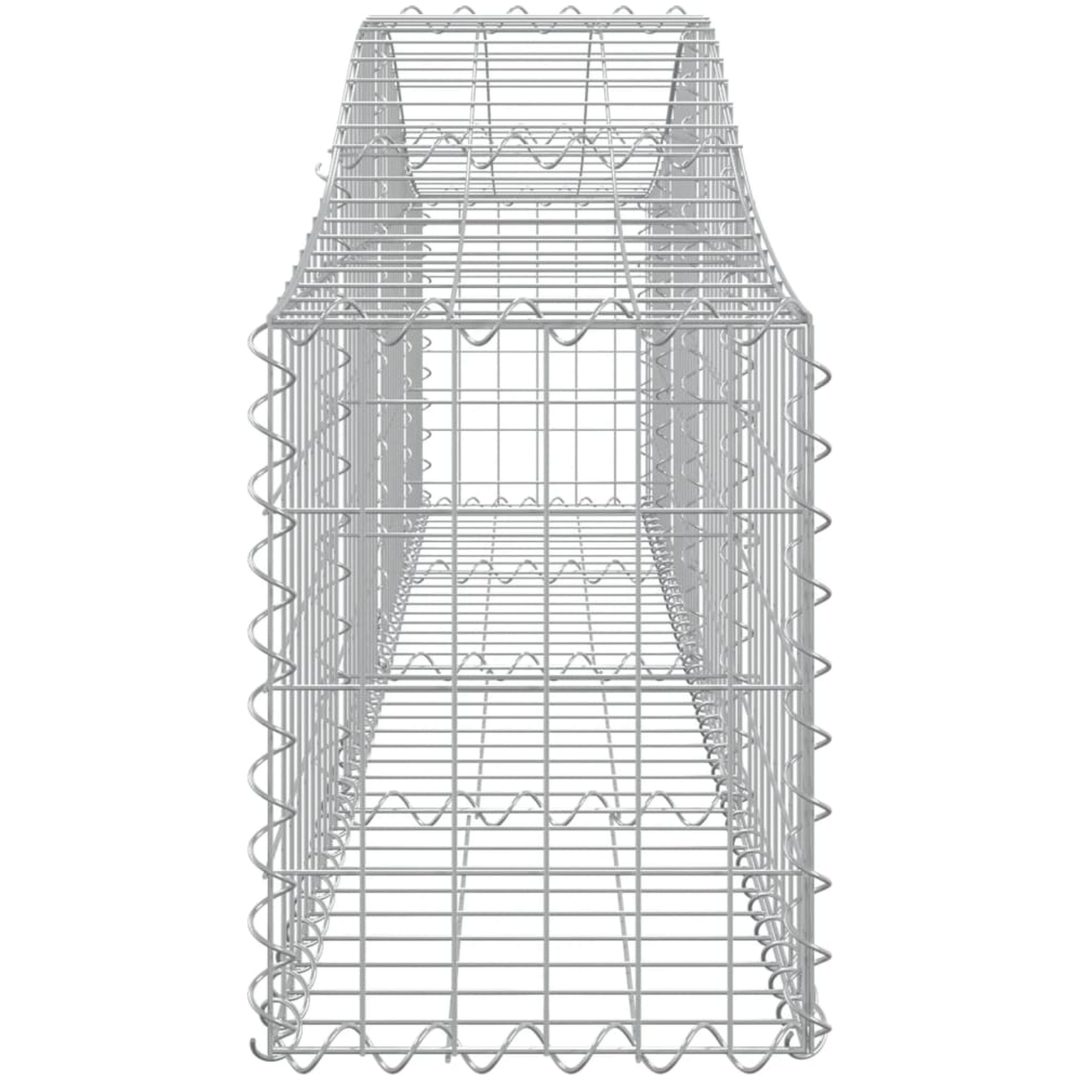 Gabion bågformad 9 st galvaniserat järn vidaXL 200 x 30 x 40/60 cm – bild 5