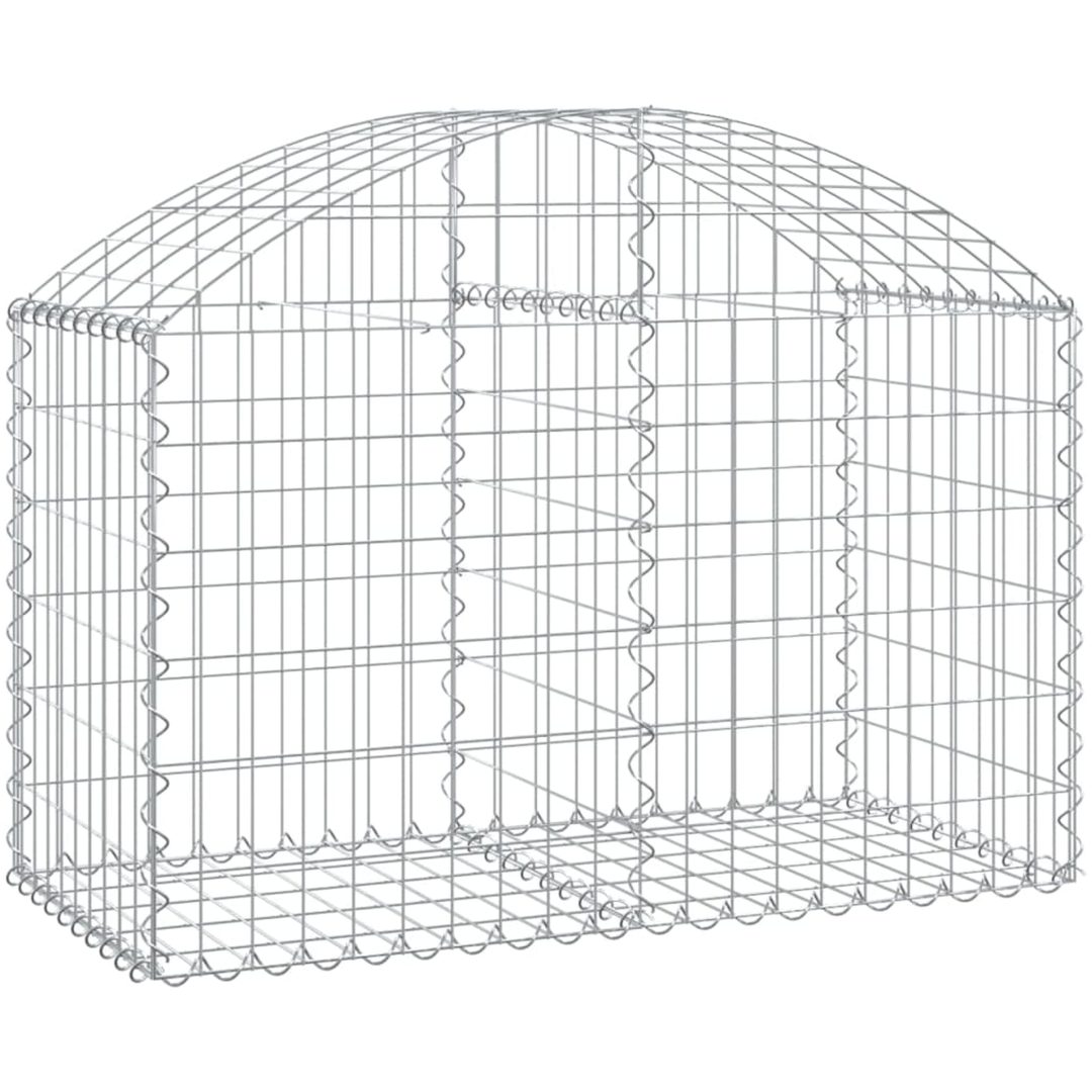 Gabion bågformad galvaniserat järn vidaXL 100 x 50 x 60/80 cm – bild 2