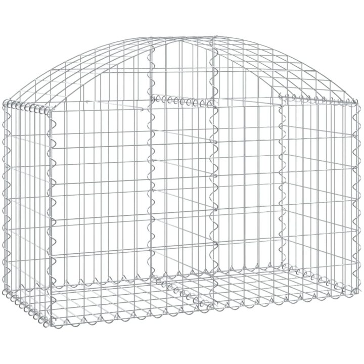Gabion bågformad galvaniserat järn vidaXL 100 x 50 x 60/80 cm – bild 2