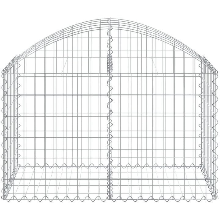 Gabion bågformad galvaniserat järn vidaXL 100 x 50 x 60/80 cm – bild 3