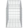 Gabion bågformad galvaniserat järn vidaXL 100 x 50 x 60/80 cm – miniatyr 4