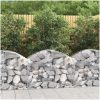 Gabion bågformad galvaniserat järn vidaXL 100 x 50 x 60/80 cm – miniatyr 1