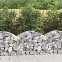 Gabion bågformad galvaniserat järn vidaXL