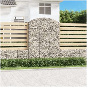 Gabion bågformad galvaniserat järn vidaXL