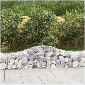 Gabion bågformad galvaniserat järn vidaXL