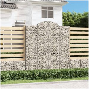 Gabion bågformad galvaniserat järn vidaXL