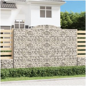 Gabion bågformad galvaniserat järn vidaXL