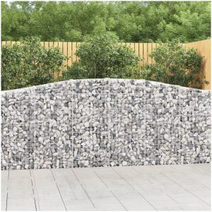 Gabion bågformad galvaniserat järn vidaXL