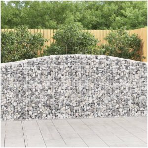 Gabion bågformad galvaniserat järn vidaXL