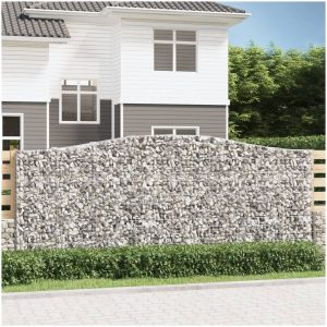 Gabion bågformad galvaniserat järn vidaXL
