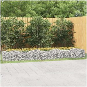 Gabion bågformad galvaniserat järn vidaXL
