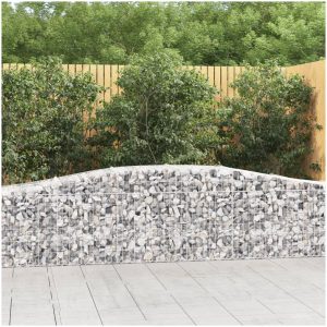 Gabion bågformad galvaniserat järn vidaXL
