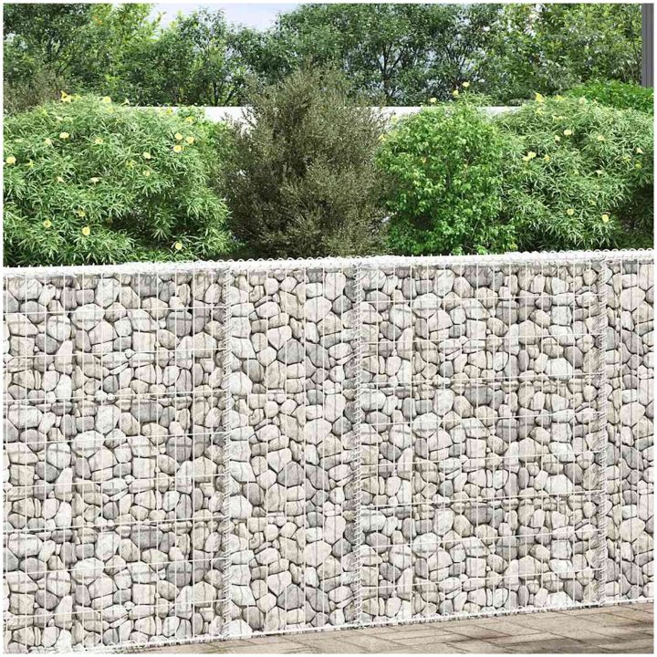 Gabion trapets upphöjd galvaniserat stål vidaXL 80 x 20 x 100 cm – bild 2