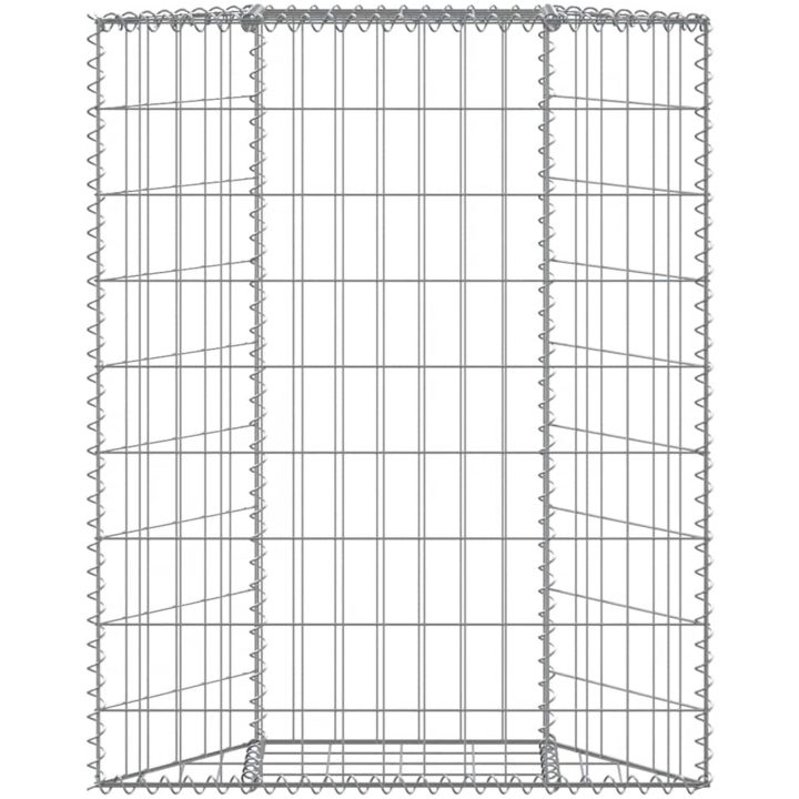 Gabion trapets upphöjd galvaniserat stål vidaXL 80 x 20 x 100 cm – bild 6