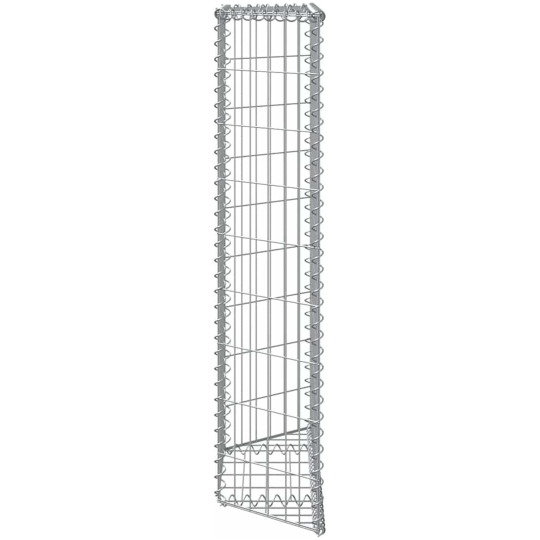 Gabion trapets upphöjd galvaniserat stål vidaXL 80 x 20 x 100 cm – bild 7