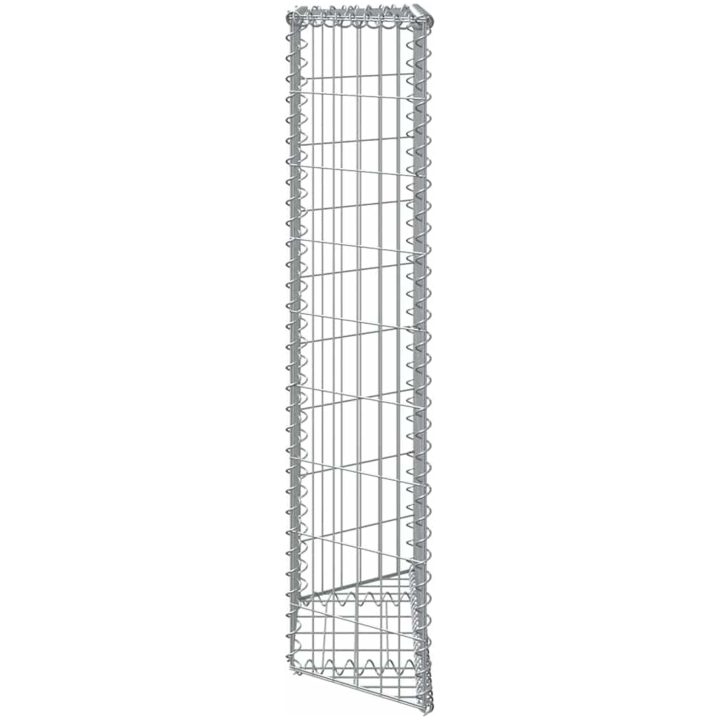 Gabion trapets upphöjd galvaniserat stål vidaXL 80 x 20 x 100 cm – bild 7