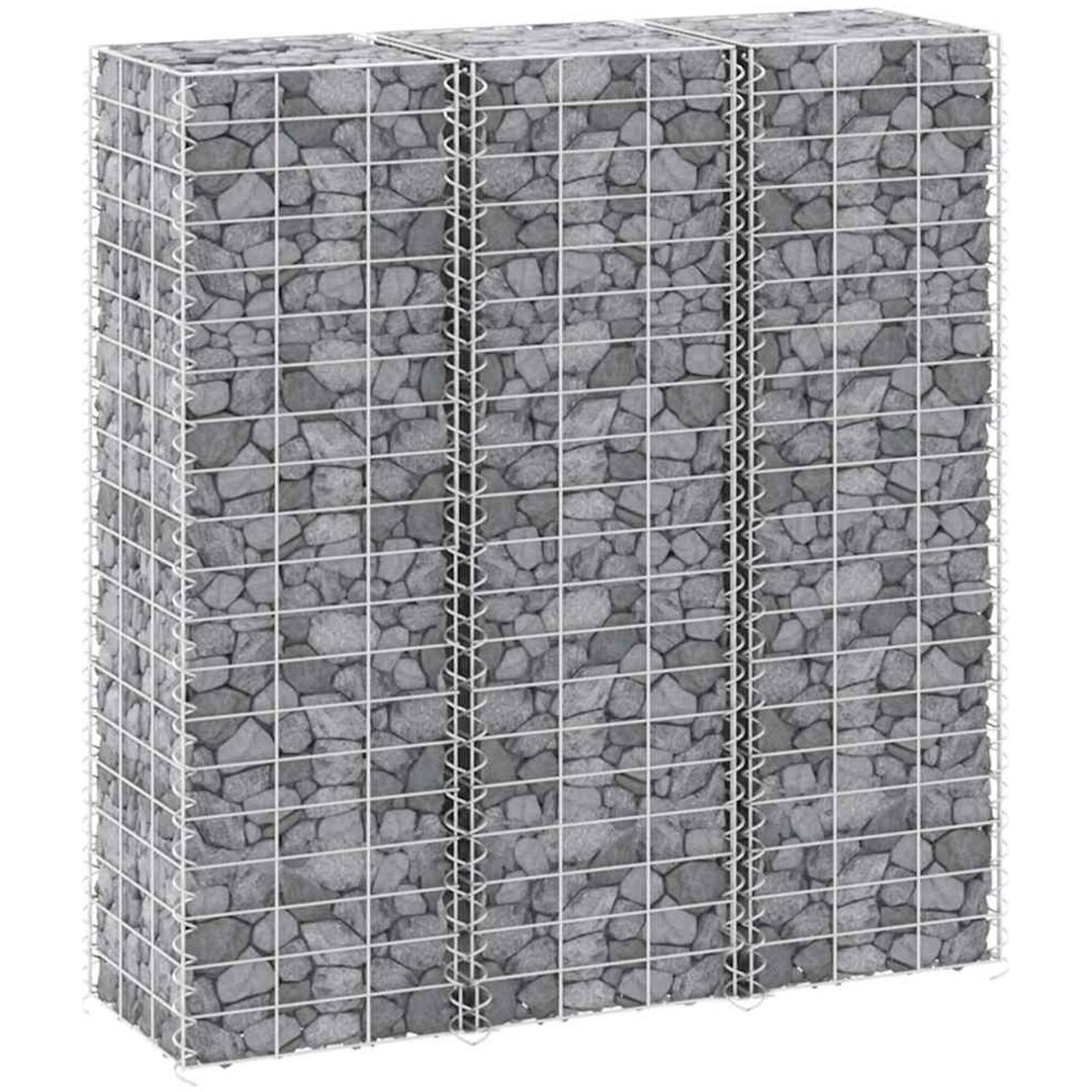 Gabioner 3 st 30x30x100 cm järn vidaXL 30 x 30 x 100 cm (3 st) – bild 5