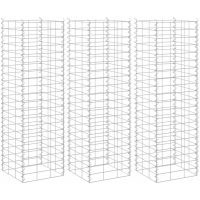 Gabioner 3 st 30x30x100 cm järn vidaXL