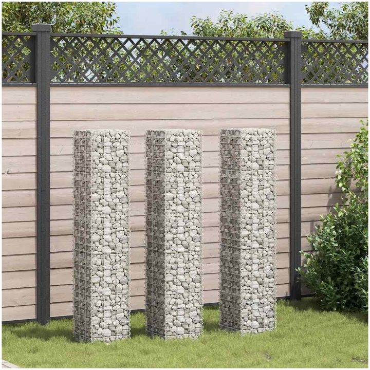 Gabioner 3 st 30x30x150 cm järn vidaXL 30 x 30 x 150 cm (3 st) – bild 2