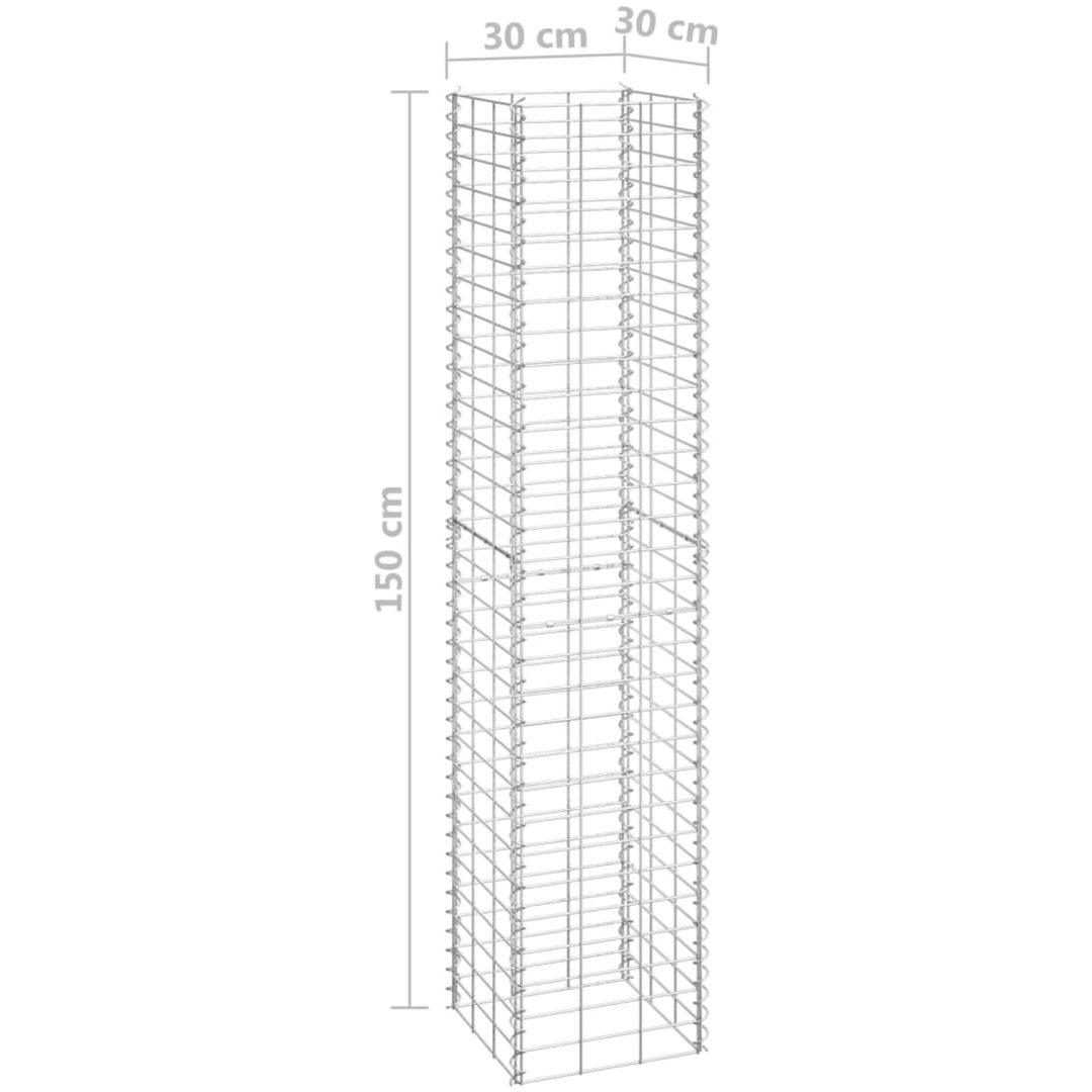 Gabioner 3 st 30x30x150 cm järn vidaXL 30 x 30 x 150 cm (3 st) – bild 5