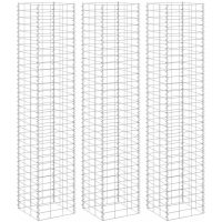 Gabioner 3 st 30x30x150 cm järn vidaXL